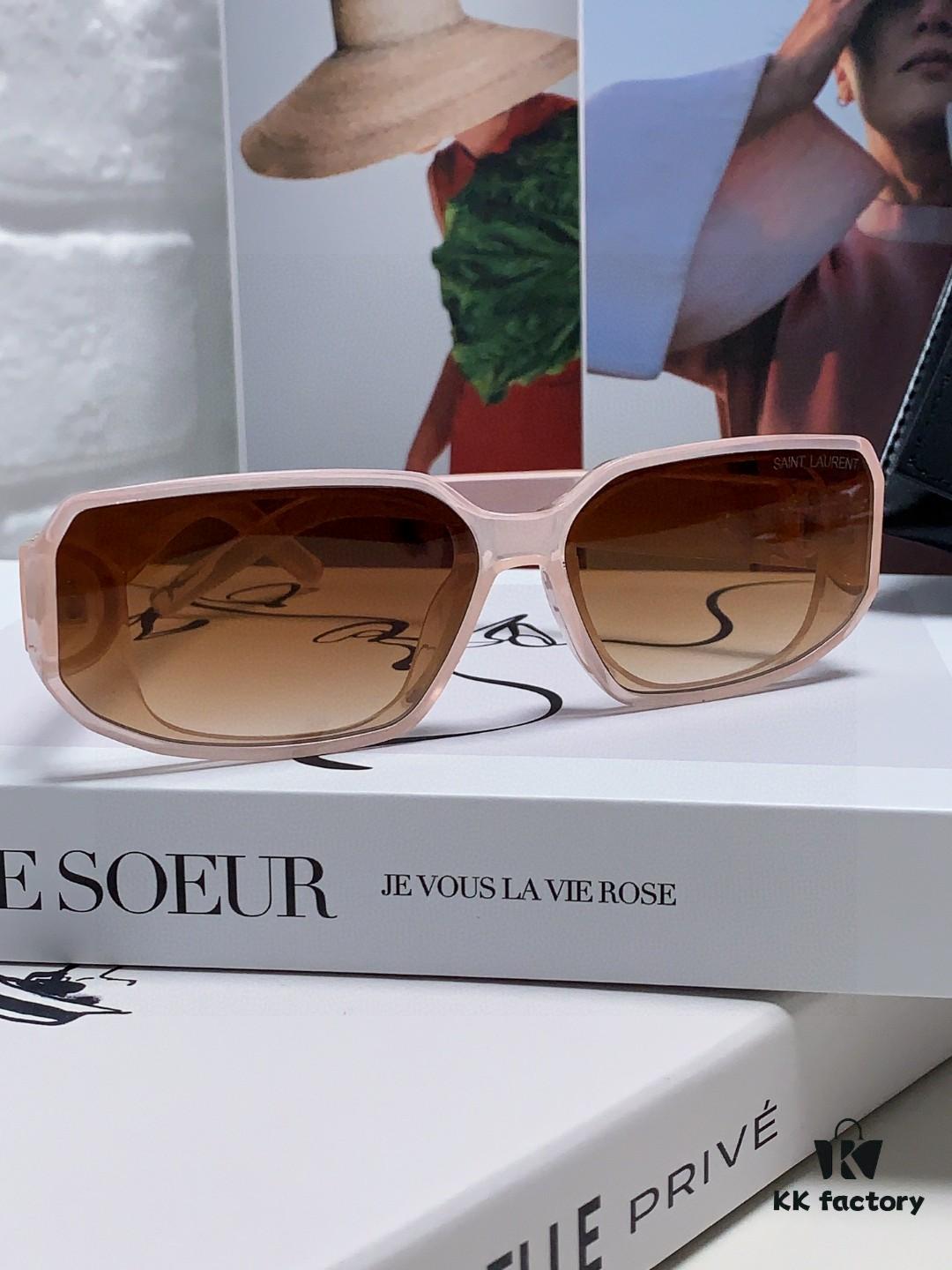 YSL Saint Laurent Women's Cat-Eye Fashion Sports Blue Light Blocking Sunglasses