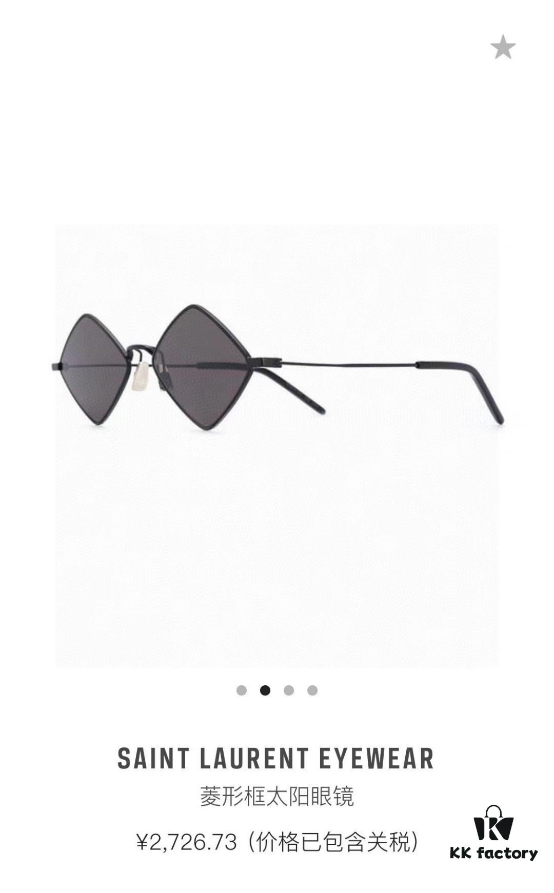 6931abddccd8ab3d7afa0347 YSL Saint Laurent Polygonal Lightweight Alloy Thin Frame Sunglasses for Women, Novelty Design Spring and Summer New Arrival