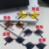 6931abdeccd8ab3d7afa0351 YSL Saint Laurent Polygonal Lightweight Alloy Thin Frame Sunglasses for Women, Novelty Design Spring and Summer New Arrival