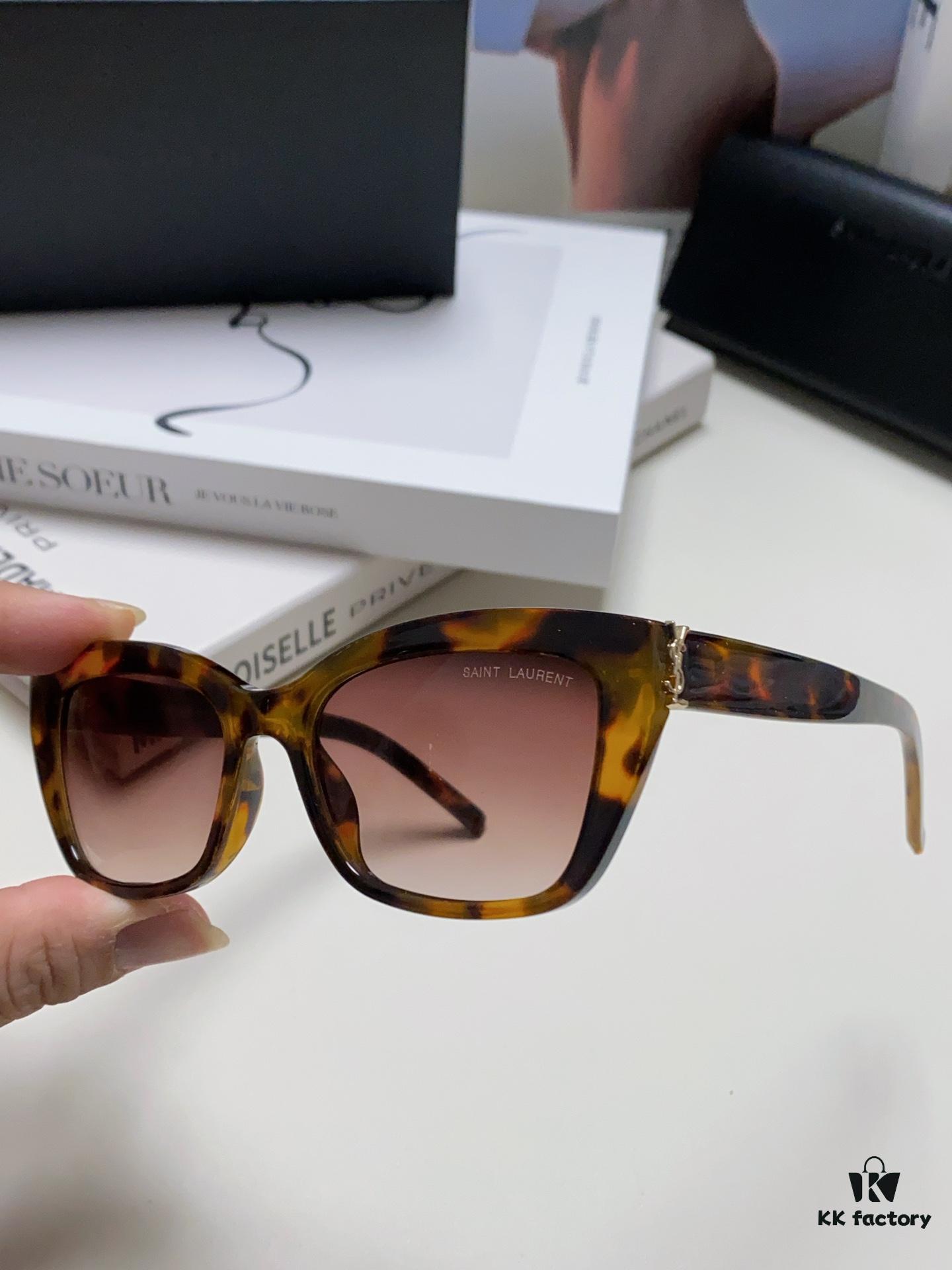 YSL Saint Laurent 2024 New Cat-Eye Sunglasses for Women, High-End UV Protection Polarized Sun Glasses, Influencer-Favorite Women's Sunglasses