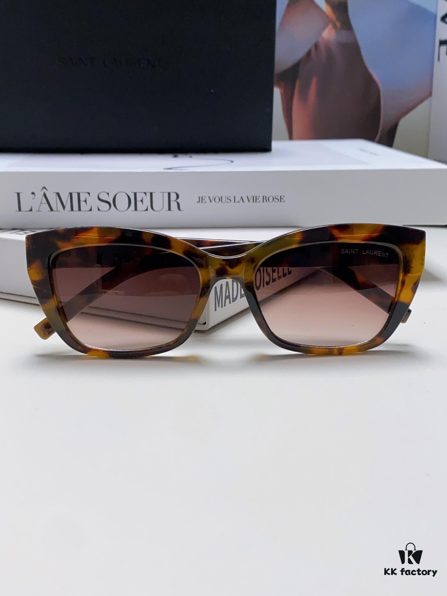 YSL Saint Laurent 2024 New Cat-Eye Sunglasses for Women, High-End UV Protection Polarized Sun Glasses, Influencer-Favorite Women's Sunglasses