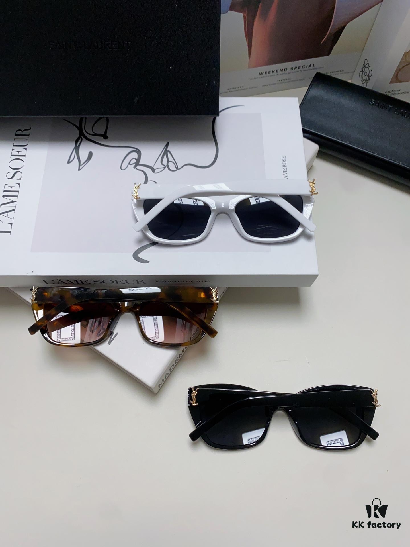 YSL Saint Laurent 2024 New Cat-Eye Sunglasses for Women, High-End UV Protection Polarized Sun Glasses, Influencer-Favorite Women's Sunglasses