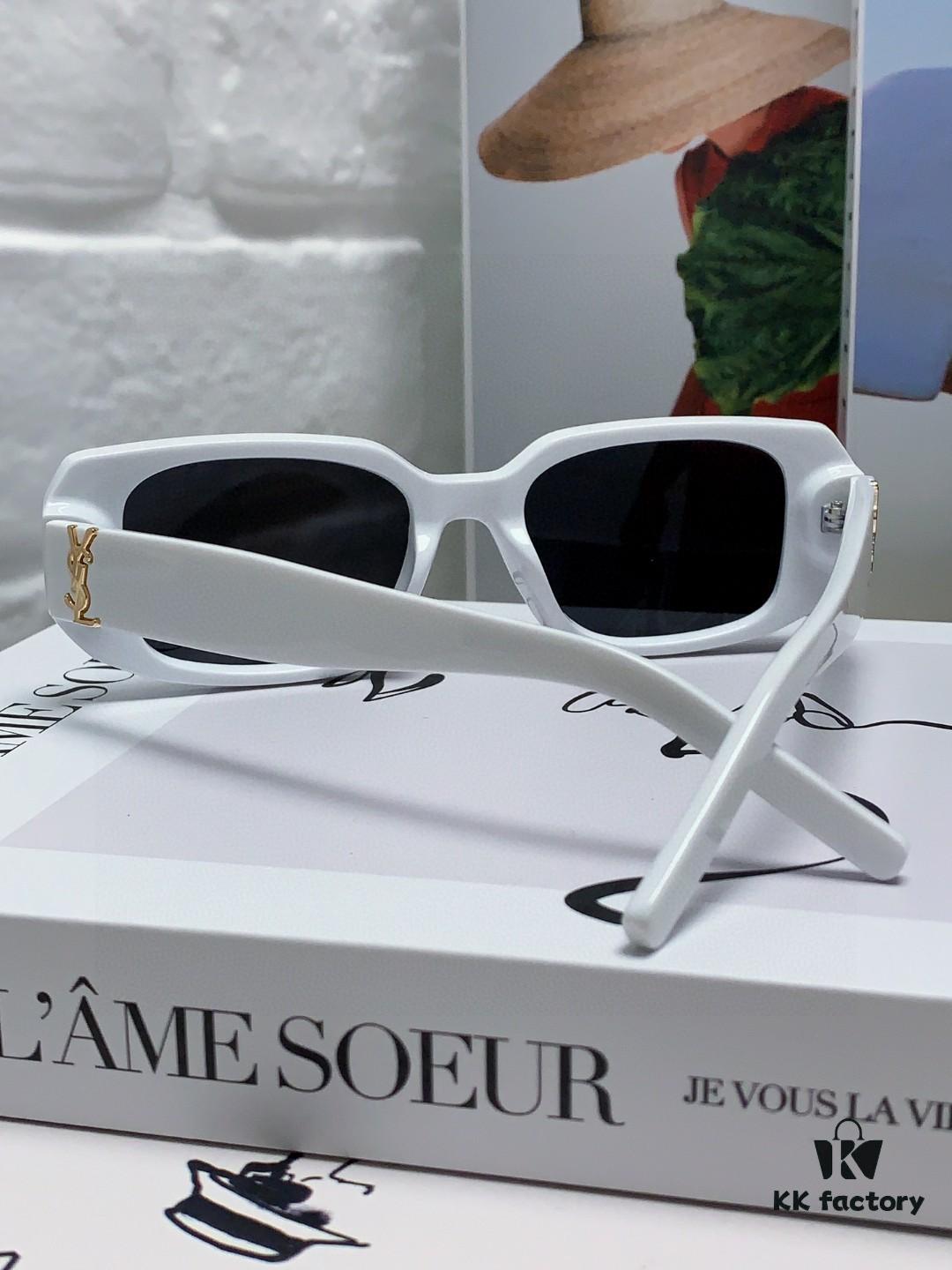 6931abe2ccd8ab3d7afa0394 YSL Saint Laurent Women's Cat-Eye Fashion Sports Blue Light Blocking Sunglasses