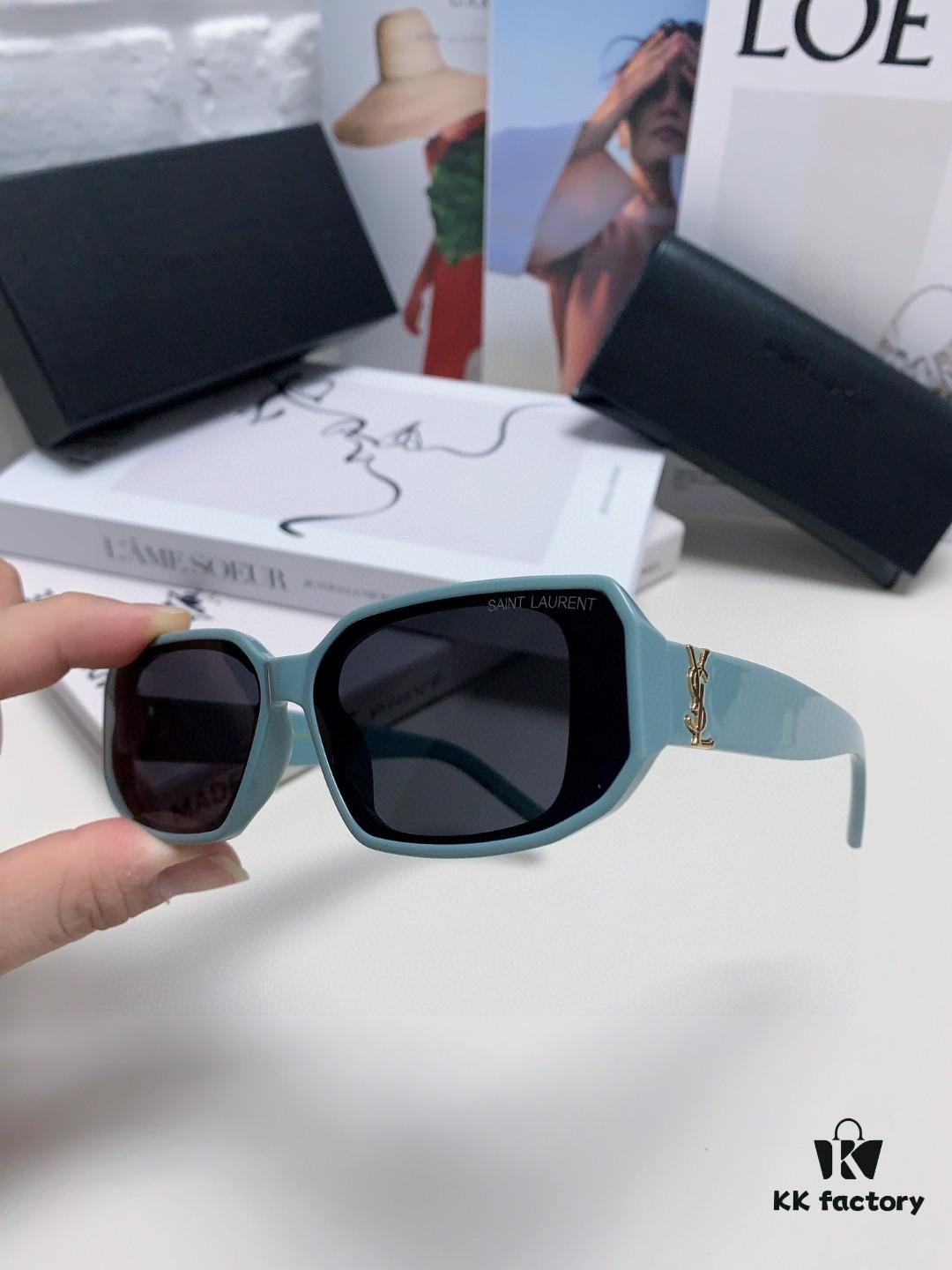 6931abe3ccd8ab3d7afa03a1 YSL Saint Laurent Women's Cat-Eye Fashion Sports Blue Light Blocking Sunglasses