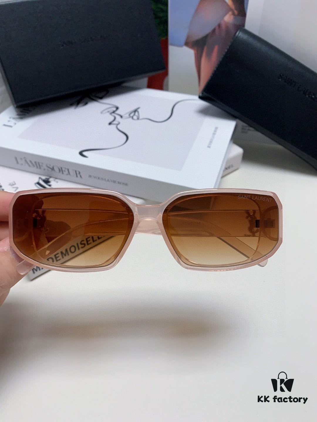 6931abe4ccd8ab3d7afa03a9 YSL Saint Laurent Women's Cat-Eye Fashion Sports Blue Light Blocking Sunglasses