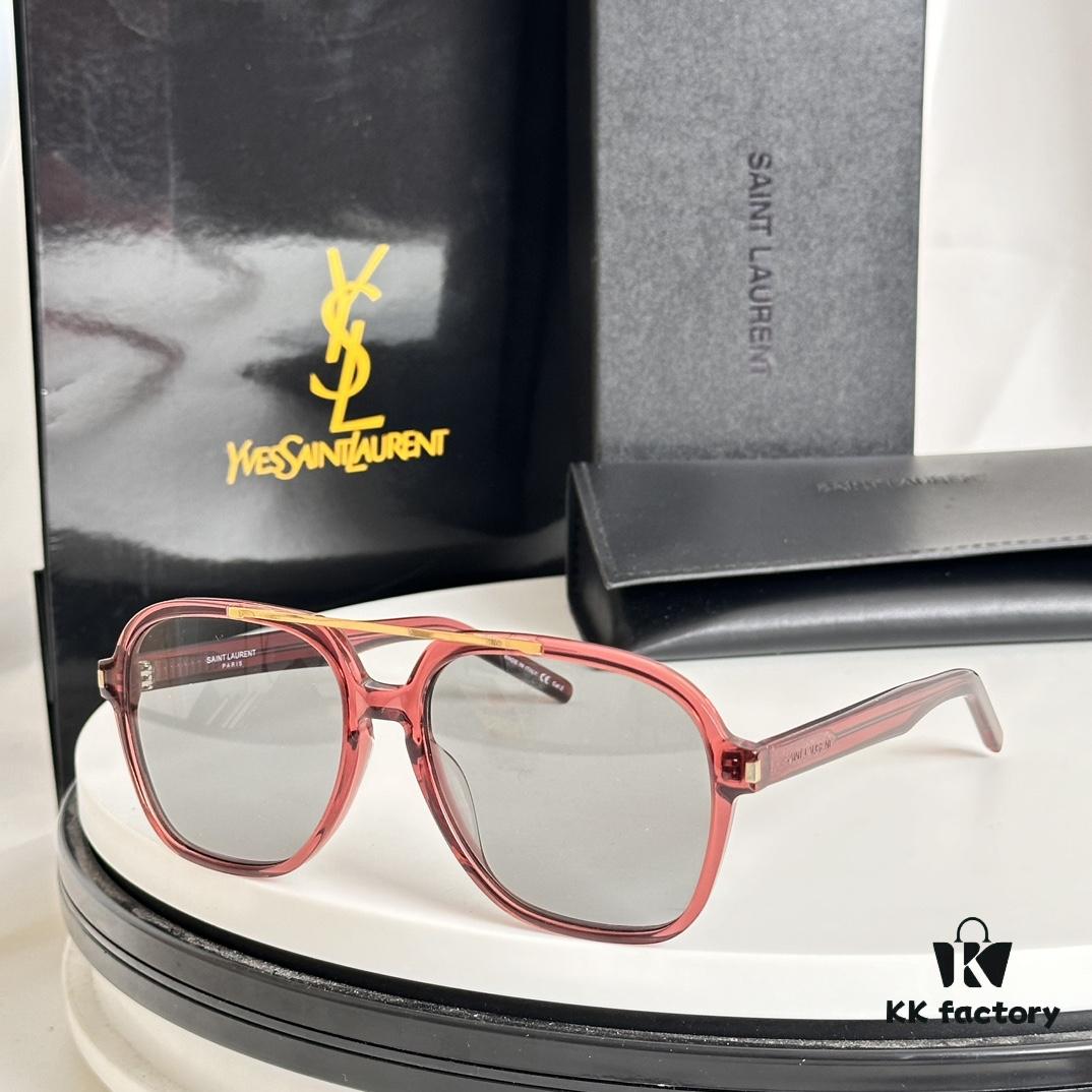 6931abe6ccd8ab3d7afa03cd YSL Saint Laurent Transparent Yellow Square Sunglasses, Lightweight Fashion Sun Glasses SL545, Influencer Style 2023 New Arrival