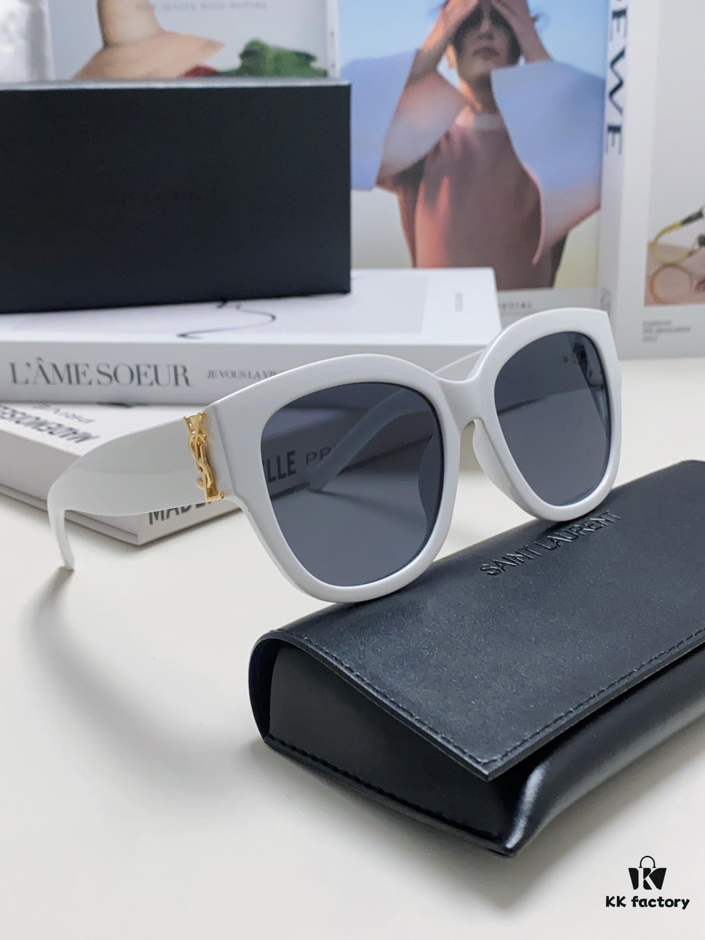 6931abe9ccd8ab3d7afa03f4 YSL Saint Laurent Unmissable Item, Faithful to Original Color, Visible Quality Difference, SL M95 Eyeglasses Sunglasses