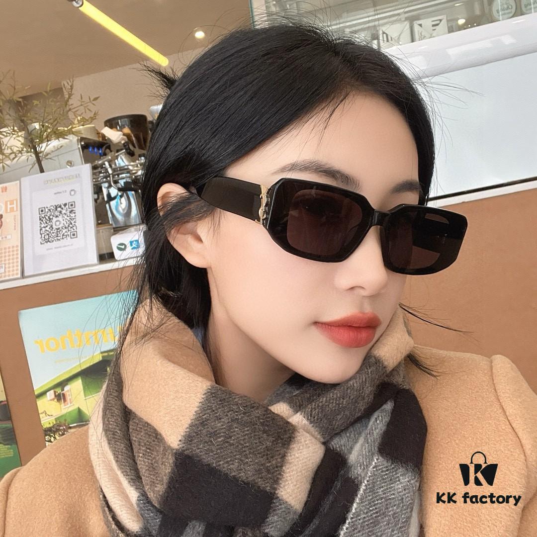 YSL Saint Laurent Women's Cat-Eye Fashion Sports Blue Light Blocking Sunglasses
