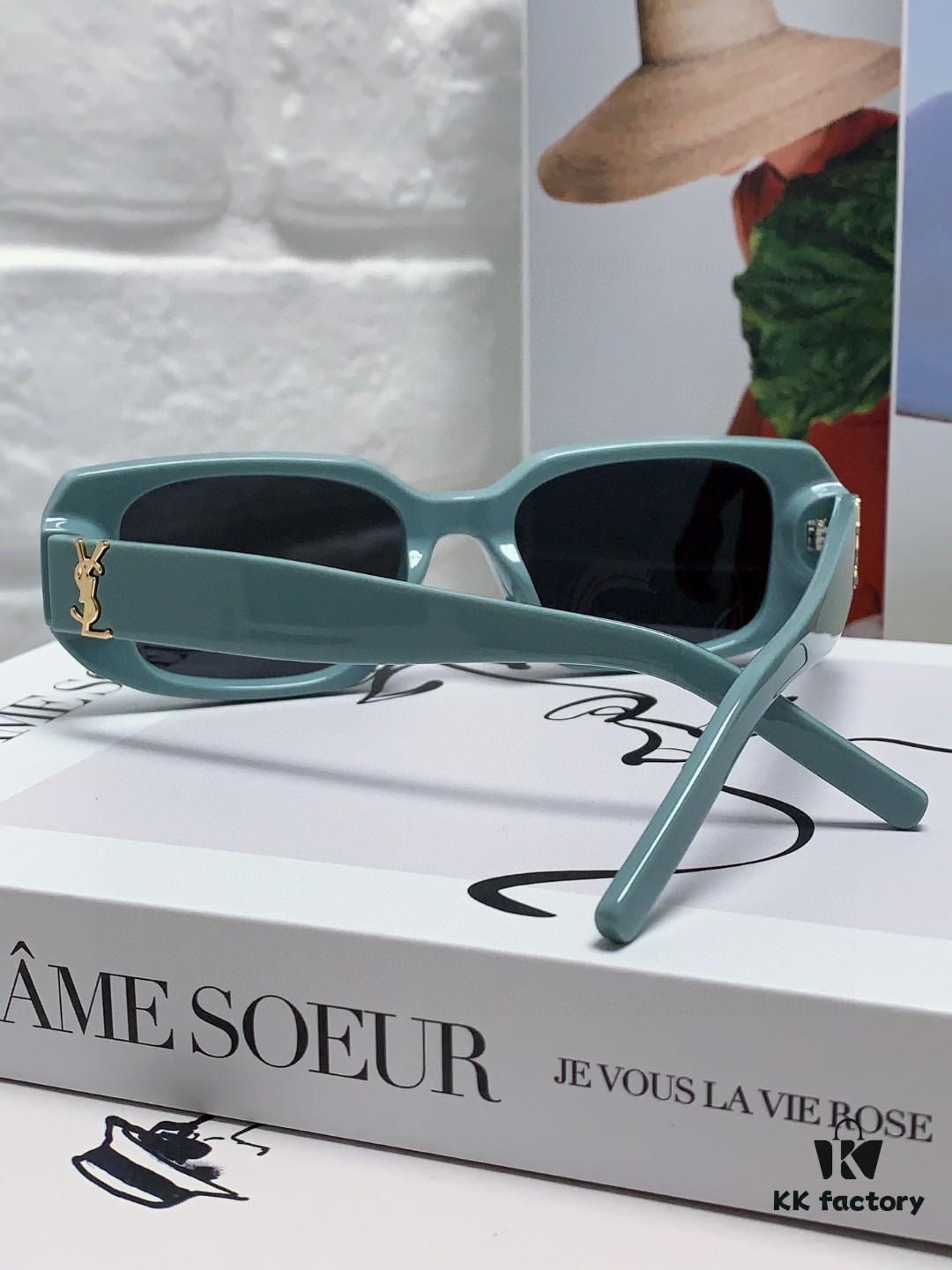 YSL Saint Laurent Women's Cat-Eye Fashion Sports Blue Light Blocking Sunglasses