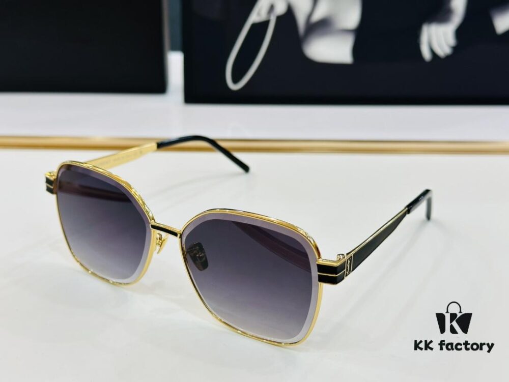 6931abfcccd8ab3d7afa050c Influencer Popular YSL SLM612 Size: 56-145 Metal Frame Design Cute and Sweet Style High-Quality Sunglasses