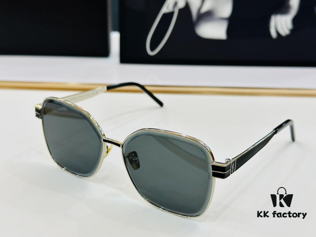 6931abfcccd8ab3d7afa0511 Influencer Popular YSL SLM612 Size: 56-145 Metal Frame Design Cute and Sweet Style High-Quality Sunglasses