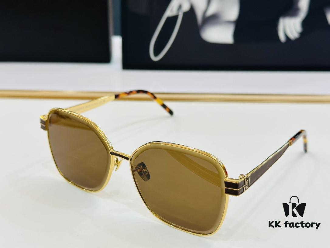 6931abfcccd8ab3d7afa0512 Influencer Popular YSL SLM612 Size: 56-145 Metal Frame Design Cute and Sweet Style High-Quality Sunglasses