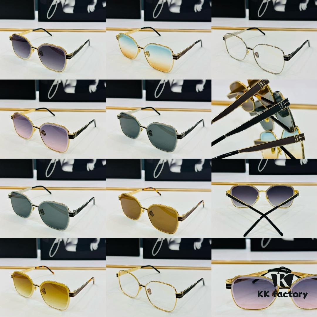 6931abfcccd8ab3d7afa0514 Influencer Popular YSL SLM612 Size: 56-145 Metal Frame Design Cute and Sweet Style High-Quality Sunglasses