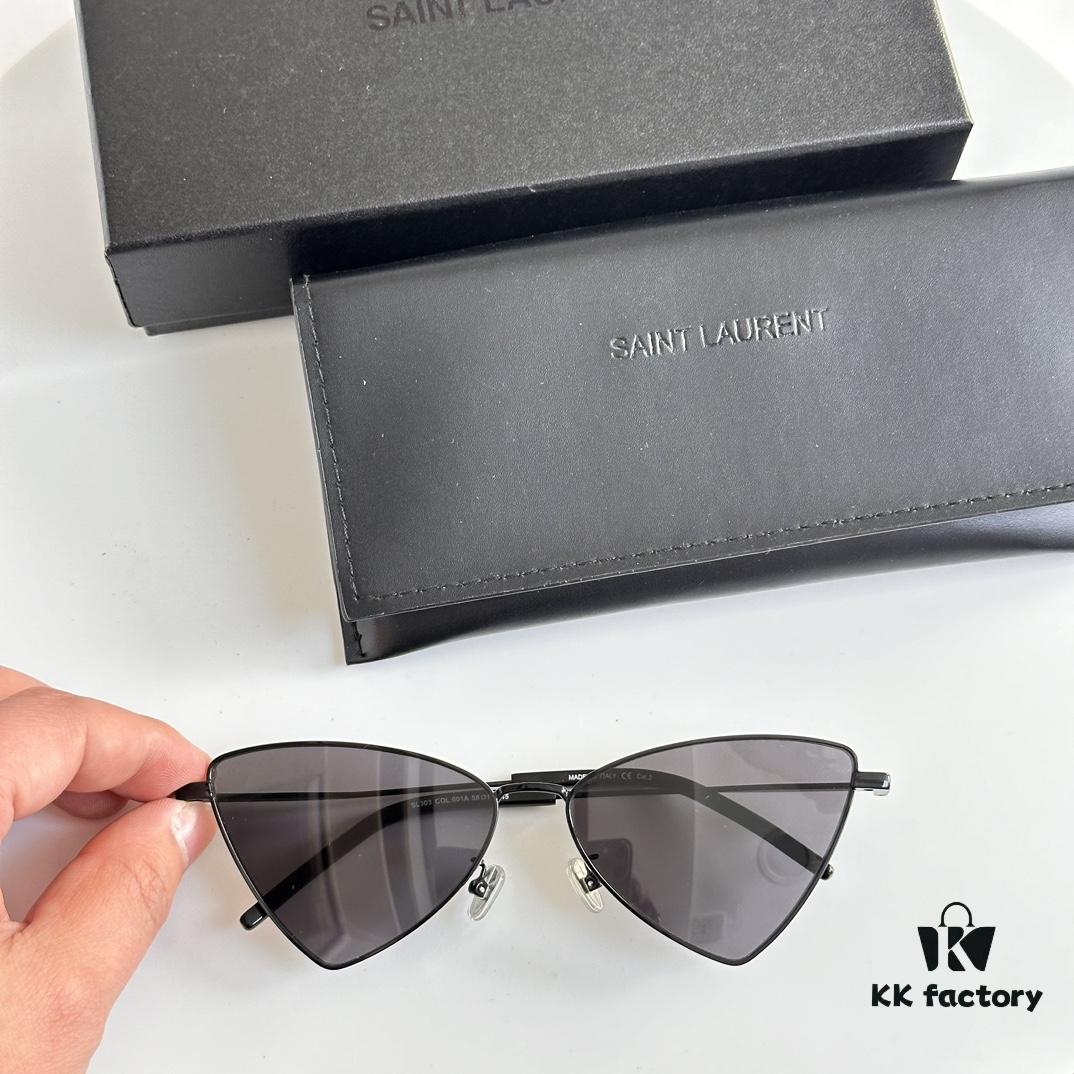 Factory Direct Sale Saint Laurent New Spring Summer Sunglasses, Ultra-Light Thin-Framed Alloy Small Glasses, Polygonal Design, Stylish and Unique