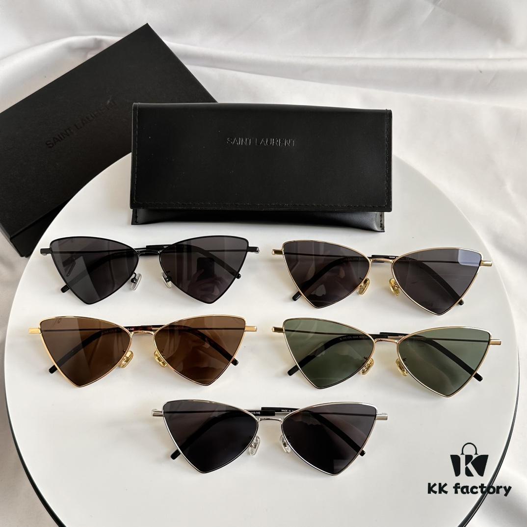 Factory Direct Sale Saint Laurent New Spring Summer Sunglasses, Ultra-Light Thin-Framed Alloy Small Glasses, Polygonal Design, Stylish and Unique