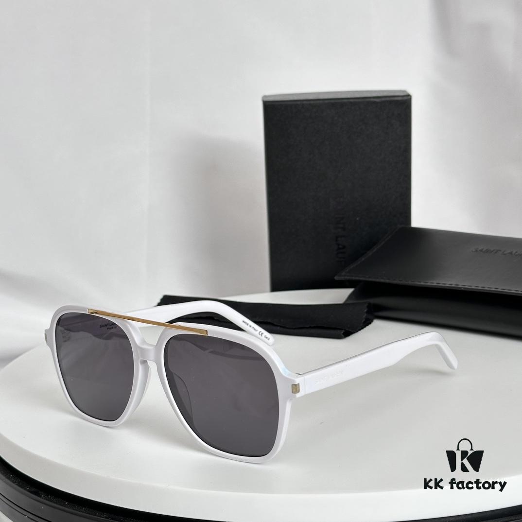 6931ac02ccd8ab3d7afa0577 New 2023 YSL Saint Laurent Transparent Yellow Square Sunglasses, Blogger's Style, Ultra-Light Fashion Shades SL545