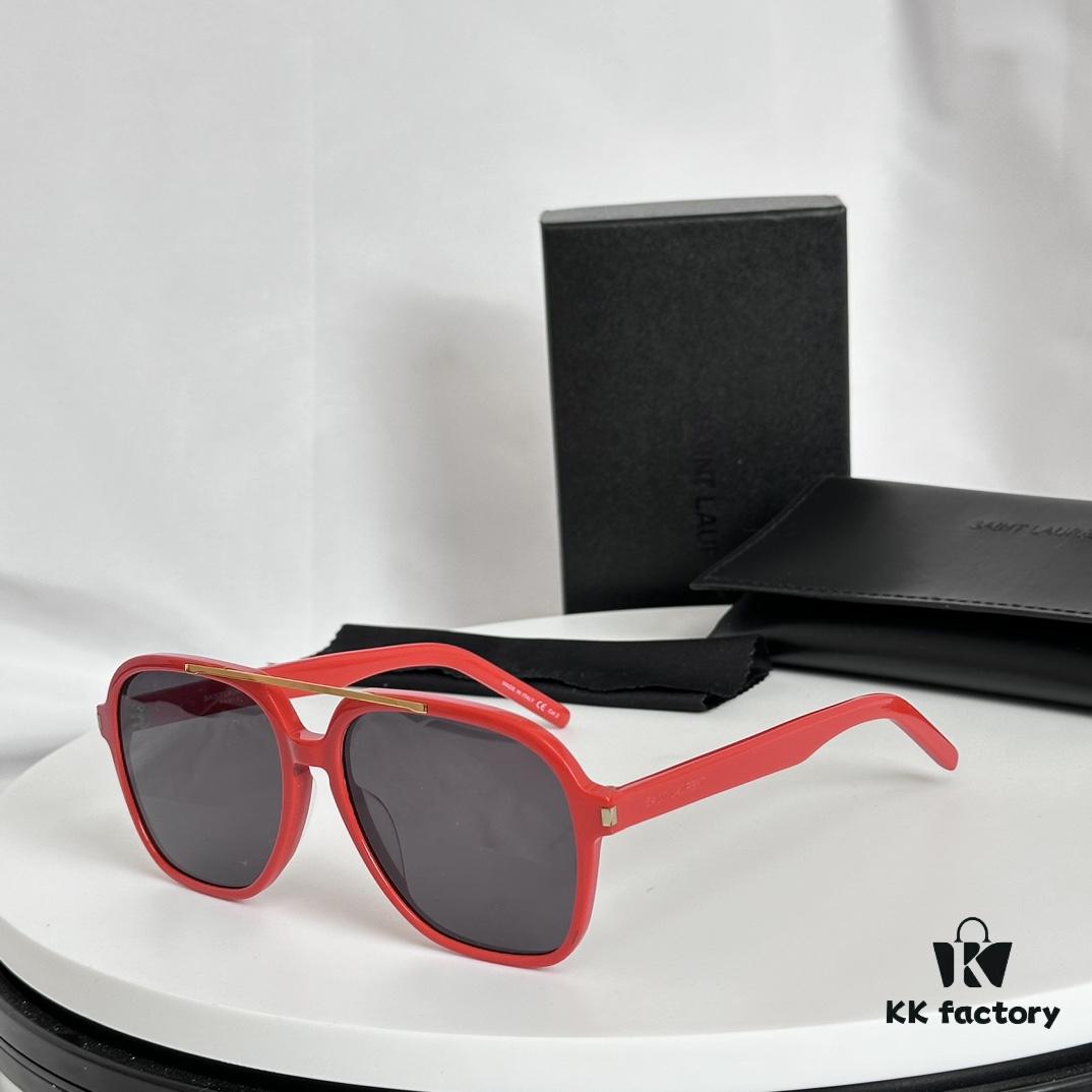 6931ac03ccd8ab3d7afa057a New 2023 YSL Saint Laurent Transparent Yellow Square Sunglasses, Blogger's Style, Ultra-Light Fashion Shades SL545