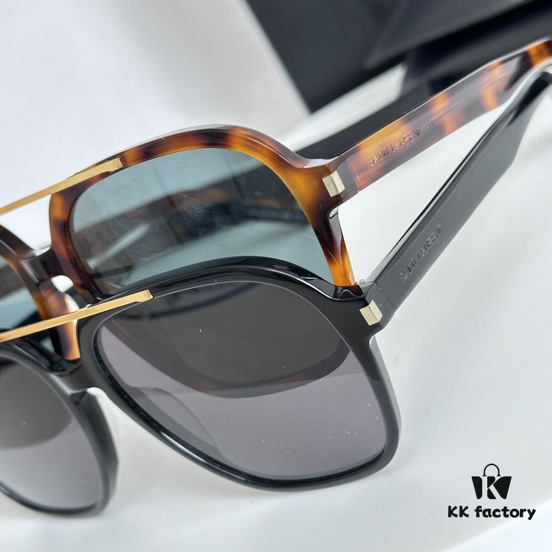 6931ac03ccd8ab3d7afa057b New 2023 YSL Saint Laurent Transparent Yellow Square Sunglasses, Blogger's Style, Ultra-Light Fashion Shades SL545