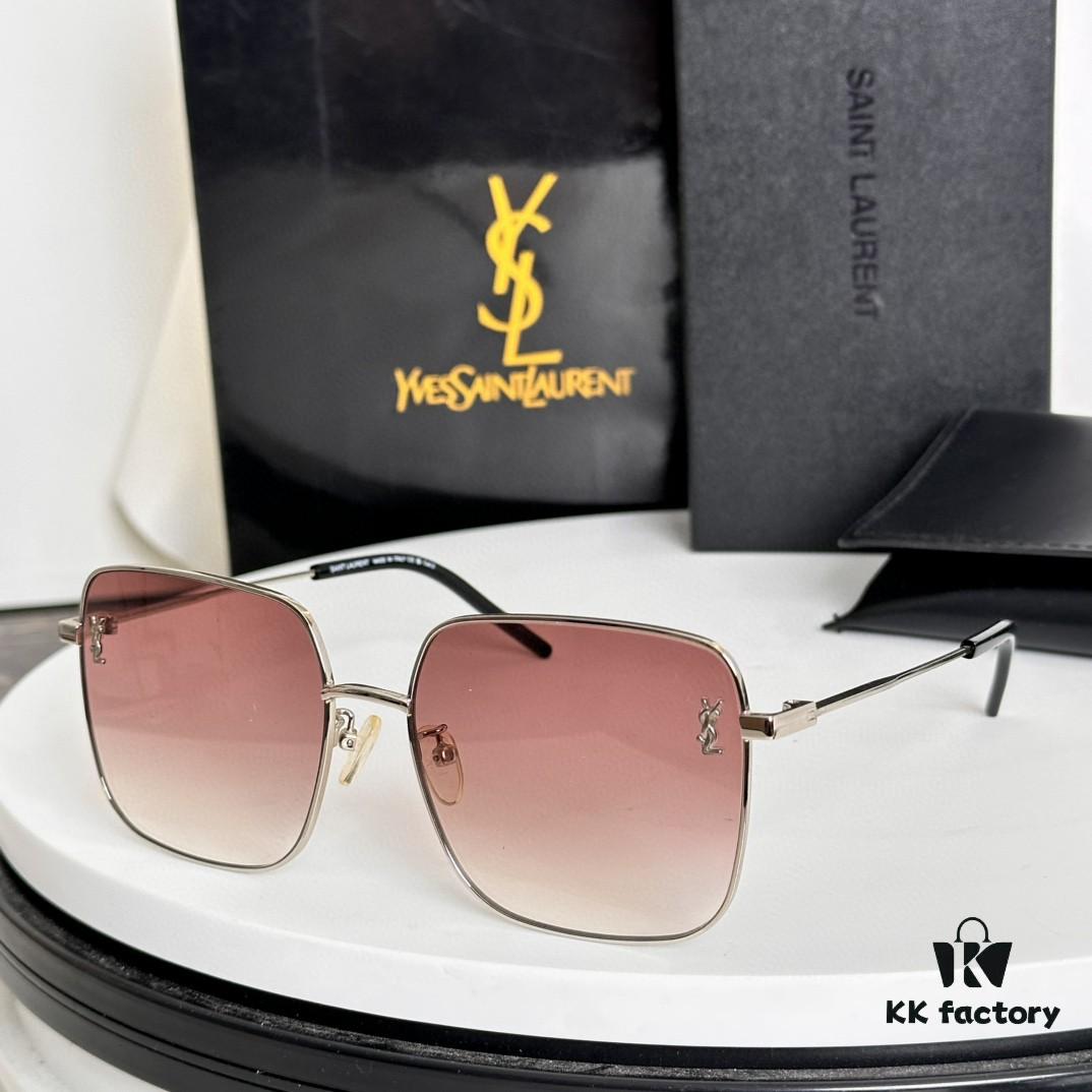 6931ac04ccd8ab3d7afa058a Authentic SAINT LAURENT SL314 Size: 58□18-140 YSL High-Quality Metal Square Fashion Sunglasses