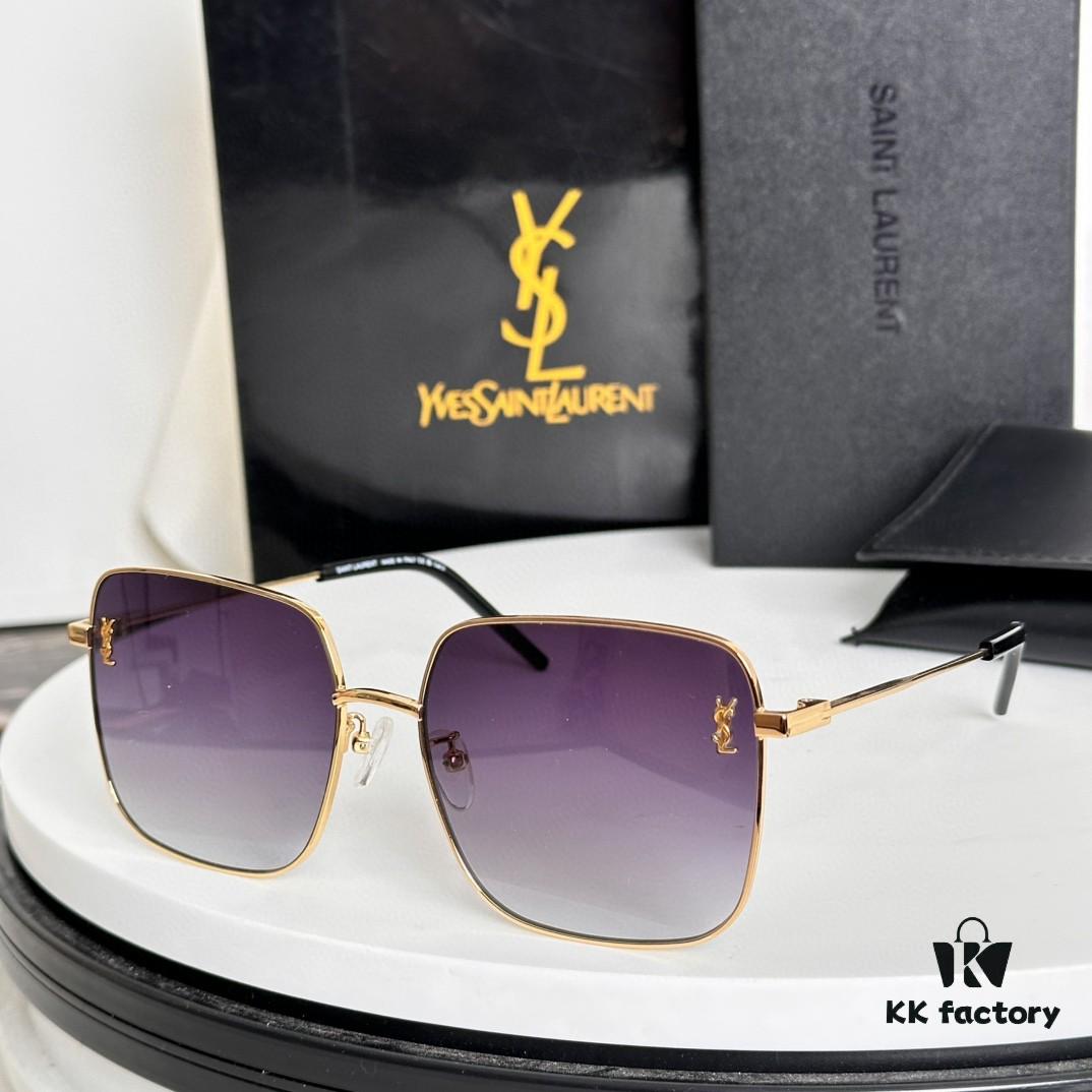 6931ac04ccd8ab3d7afa058b Authentic SAINT LAURENT SL314 Size: 58□18-140 YSL High-Quality Metal Square Fashion Sunglasses