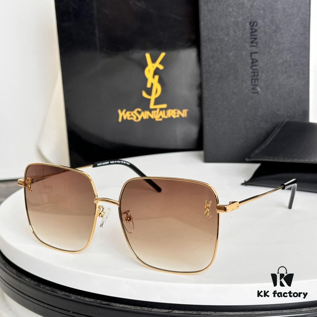6931ac04ccd8ab3d7afa058c Authentic SAINT LAURENT SL314 Size: 58□18-140 YSL High-Quality Metal Square Fashion Sunglasses