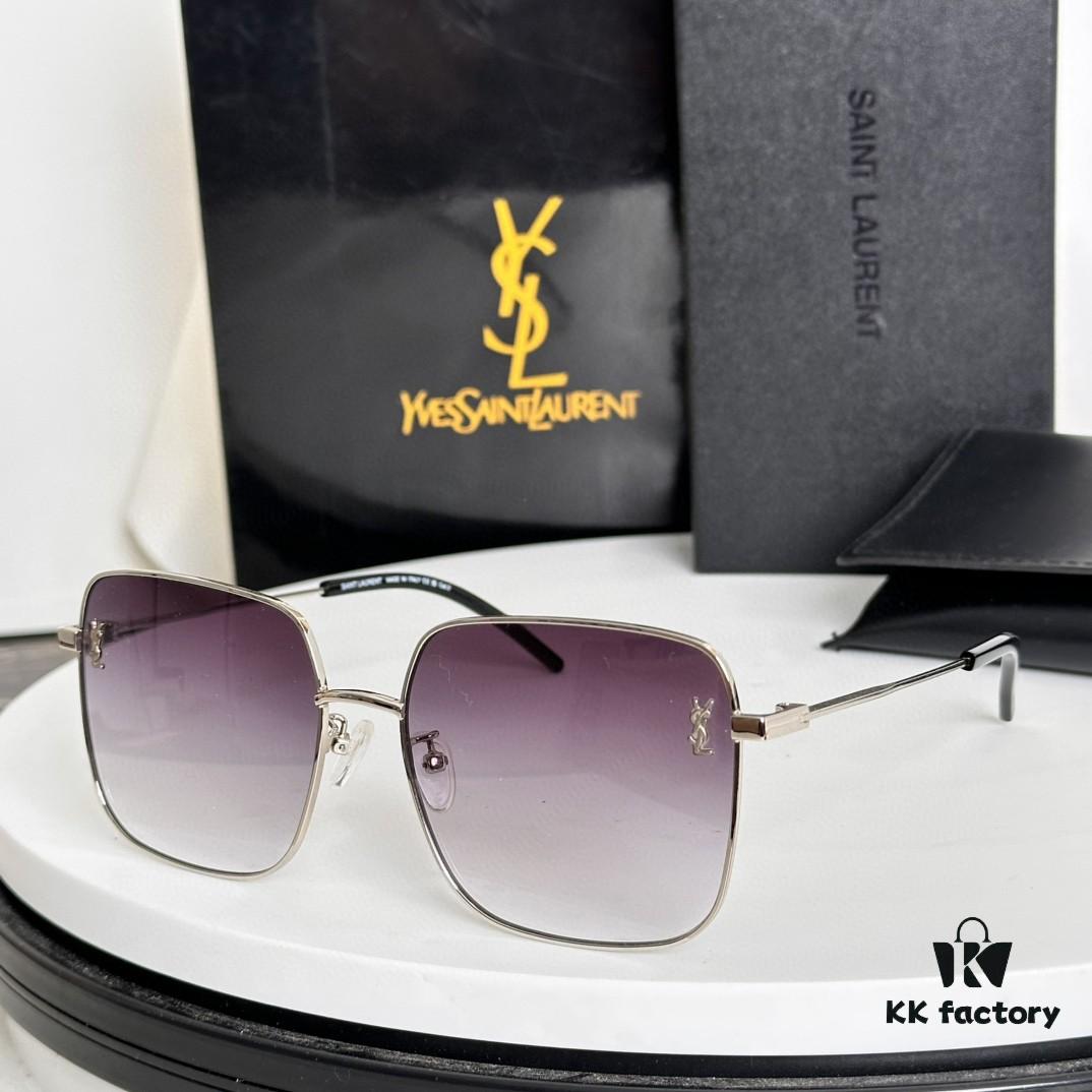 6931ac04ccd8ab3d7afa058d Authentic SAINT LAURENT SL314 Size: 58□18-140 YSL High-Quality Metal Square Fashion Sunglasses