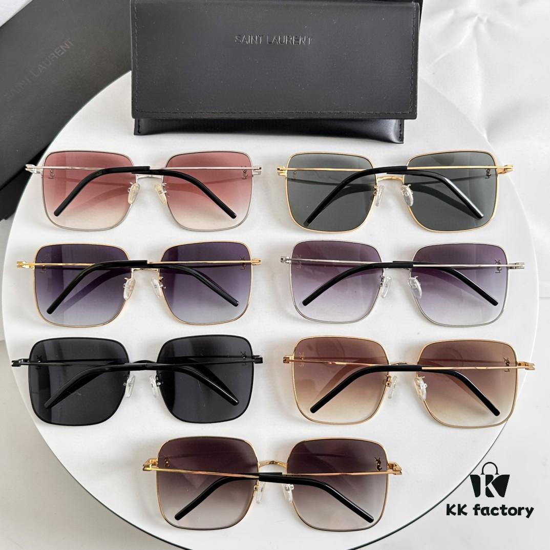 6931ac04ccd8ab3d7afa058e Authentic SAINT LAURENT SL314 Size: 58□18-140 YSL High-Quality Metal Square Fashion Sunglasses
