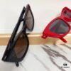 6931ac06ccd8ab3d7afa05b1 125 Saint Laurent SL277 Small Cat-Eye Frame with Saddle Bridge and Embossed Logo on Temples