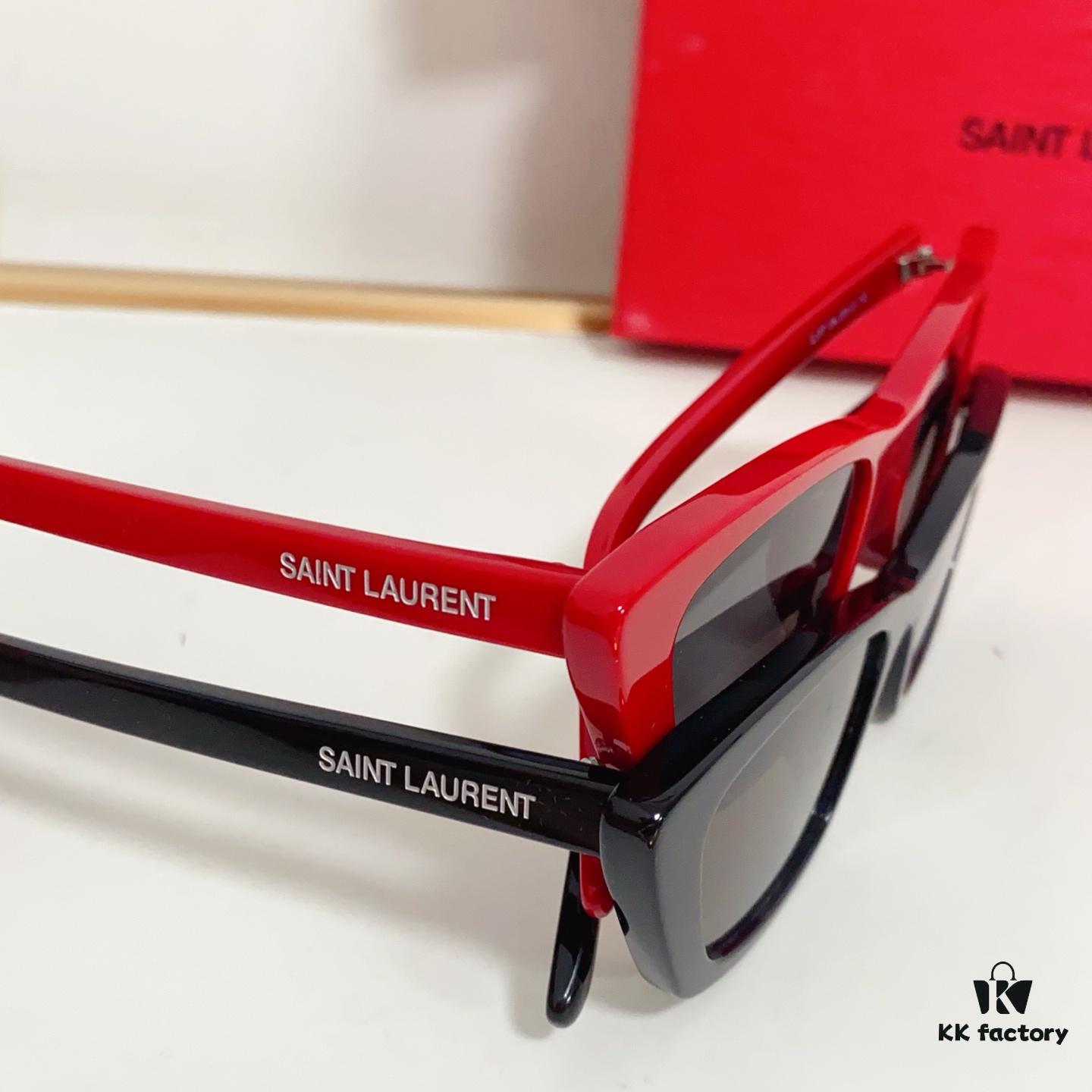 6931ac06ccd8ab3d7afa05b2 125 Saint Laurent SL277 Small Cat-Eye Frame with Saddle Bridge and Embossed Logo on Temples