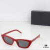 130 Saint Laurent Small Cat-Eye Frame Saddle Bridge with Embossed Logo on Temples