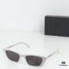 130 Saint Laurent Small Cat-Eye Frame Saddle Bridge with Embossed Logo on Temples