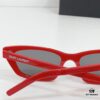130 Saint Laurent Small Cat-Eye Frame Saddle Bridge with Embossed Logo on Temples