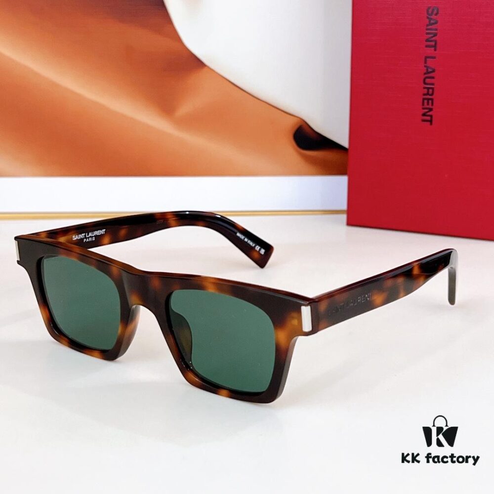 125 Saint Laurent SL719 SL719 Universal Frame with Iconic Corners, One-Piece Nose Bridge and Logo-Embossed Temples