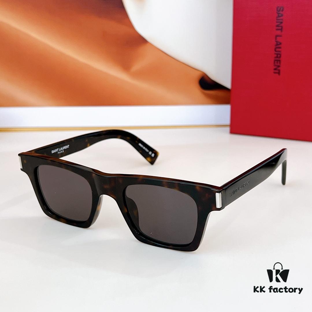 6931ac08ccd8ab3d7afa05ca 125 Saint Laurent SL719 SL719 Universal Frame with Iconic Corners, One-Piece Nose Bridge and Logo-Embossed Temples