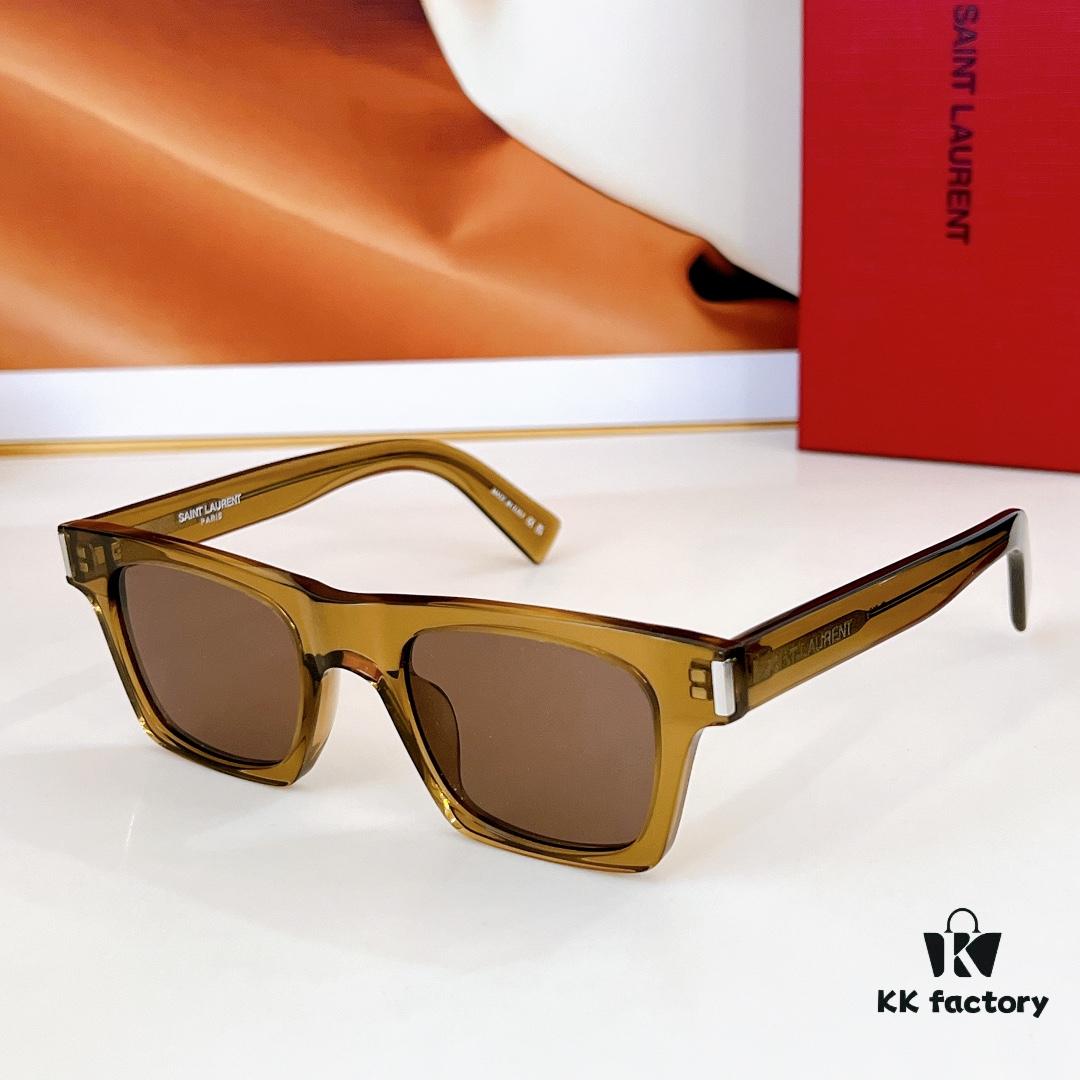 6931ac08ccd8ab3d7afa05cc 125 Saint Laurent SL719 SL719 Universal Frame with Iconic Corners, One-Piece Nose Bridge and Logo-Embossed Temples
