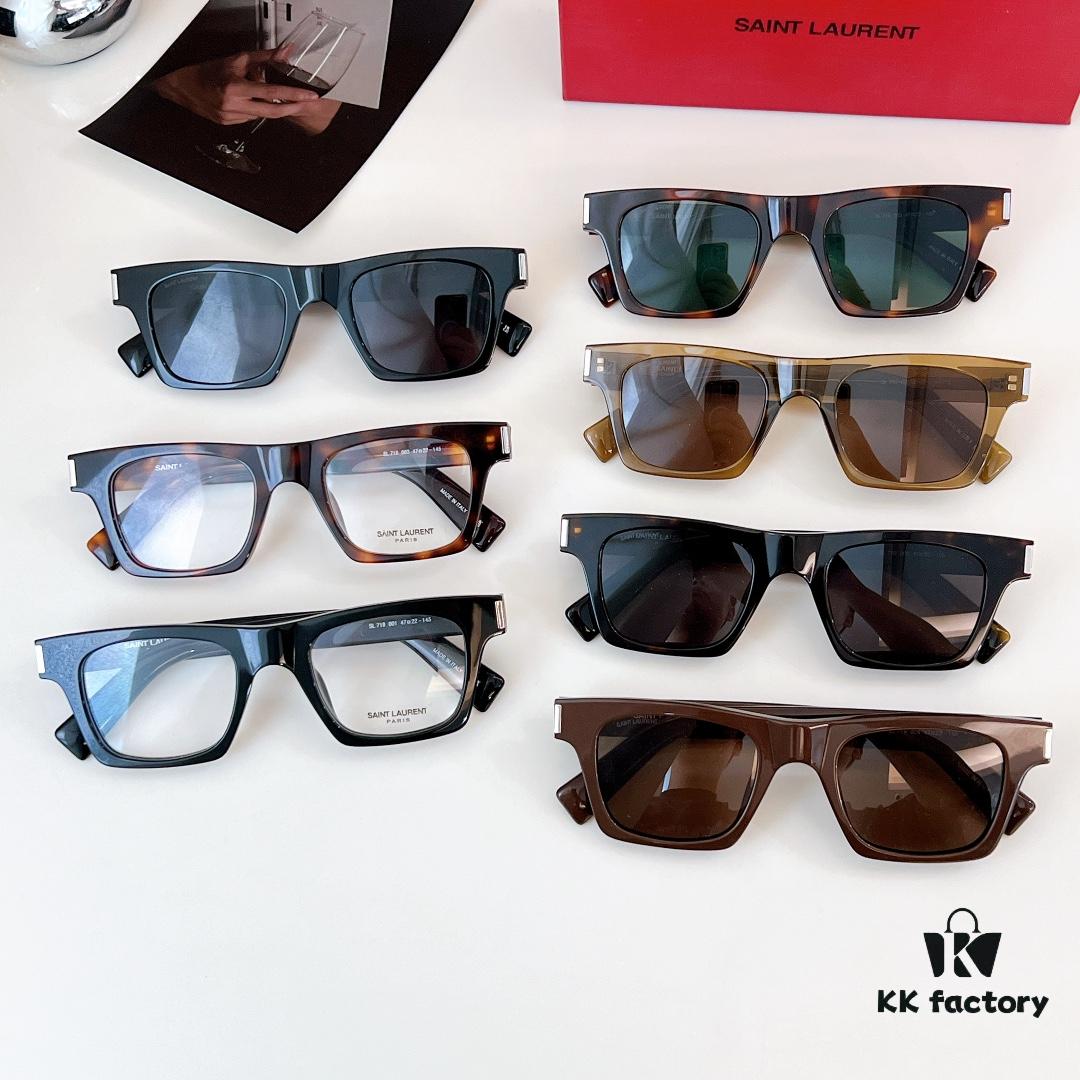 6931ac08ccd8ab3d7afa05ce 125 Saint Laurent SL719 SL719 Universal Frame with Iconic Corners, One-Piece Nose Bridge and Logo-Embossed Temples