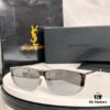 Saint Laurent SL605 Square Narrow Frame Sunglasses