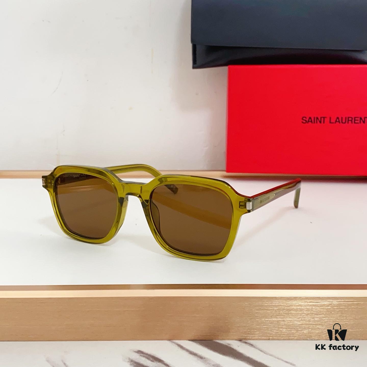 6931ac0bccd8ab3d7afa05f7 SAINT LAURENT SL 715 Soft Square Frame with Iconic Angles and Integrated Nose Bridge
