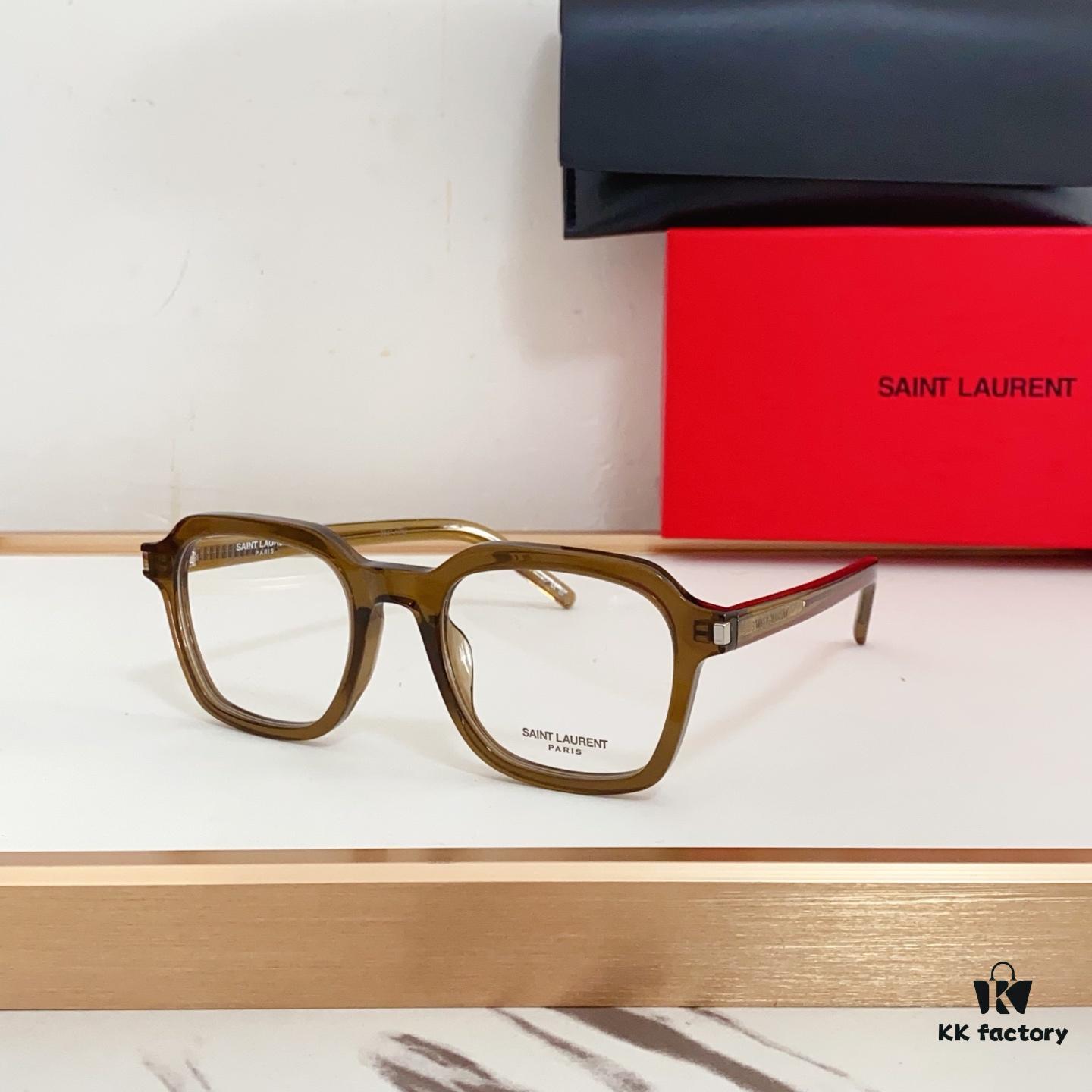 6931ac0bccd8ab3d7afa05f9 SAINT LAURENT SL 715 Soft Square Frame with Iconic Angles and Integrated Nose Bridge