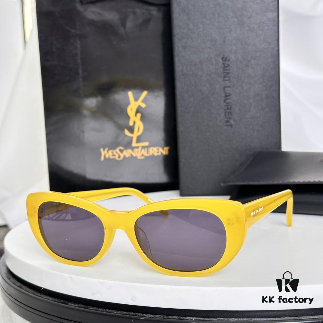 YSL Sunglasses Small Frame Warm Heart Gold HyunA Na Zha Same Style