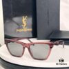 6931ac0eccd8ab3d7afa062c SAINT LAURENT SLM103F Cat-Eye Sunglasses, Italian-Made Acetate Rectangular Frame with K-Gold Hinges