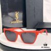 6931ac0eccd8ab3d7afa0630 SAINT LAURENT SLM103F Cat-Eye Sunglasses, Italian-Made Acetate Rectangular Frame with K-Gold Hinges