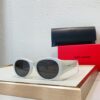 130 SAINT LAURENT YSL-SL736 Oval Frame Nylon Lens Sunglasses with Engraved Temples