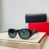 130 SAINT LAURENT YSL-SL736 Oval Frame Nylon Lens Sunglasses with Engraved Temples