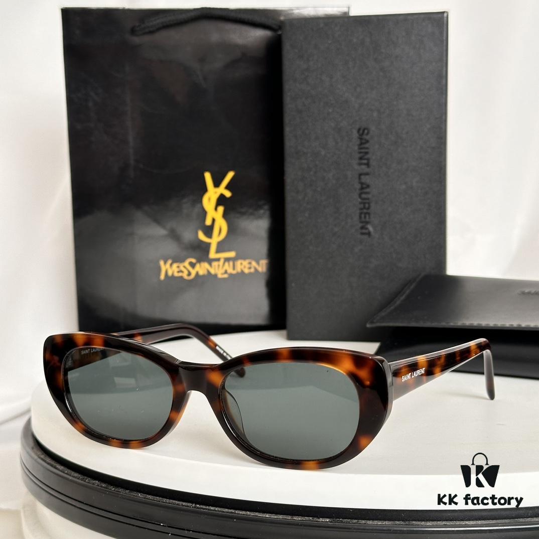 YSL Sunglasses Small Frame Warm Heart Gold HyunA Nazha Same Style