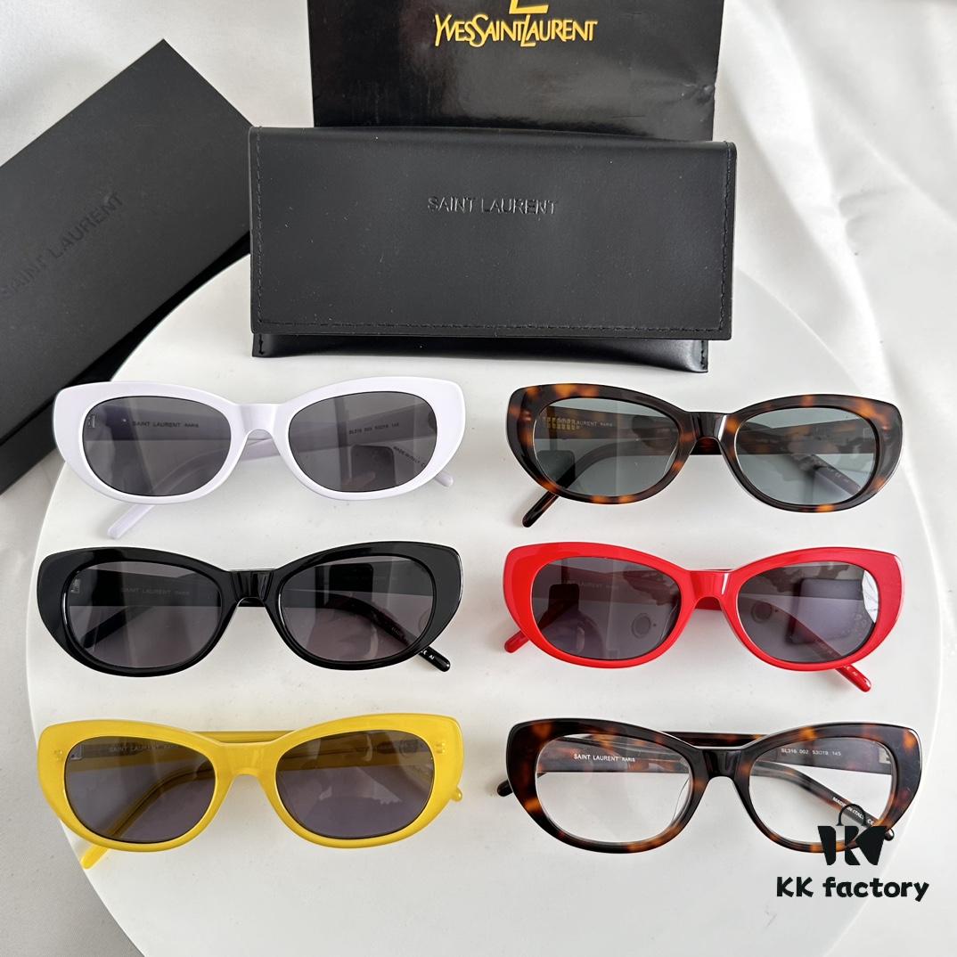 YSL Sunglasses Small Frame Warm Heart Gold HyunA Nazha Same Style