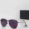 6931ac1cccd8ab3d7afa06e9 110 SAINT LAURENT Pilot Style Lightweight Metal Interlocking Letters High Quality Sunglasses Model SL328K/M Size 66-14-145