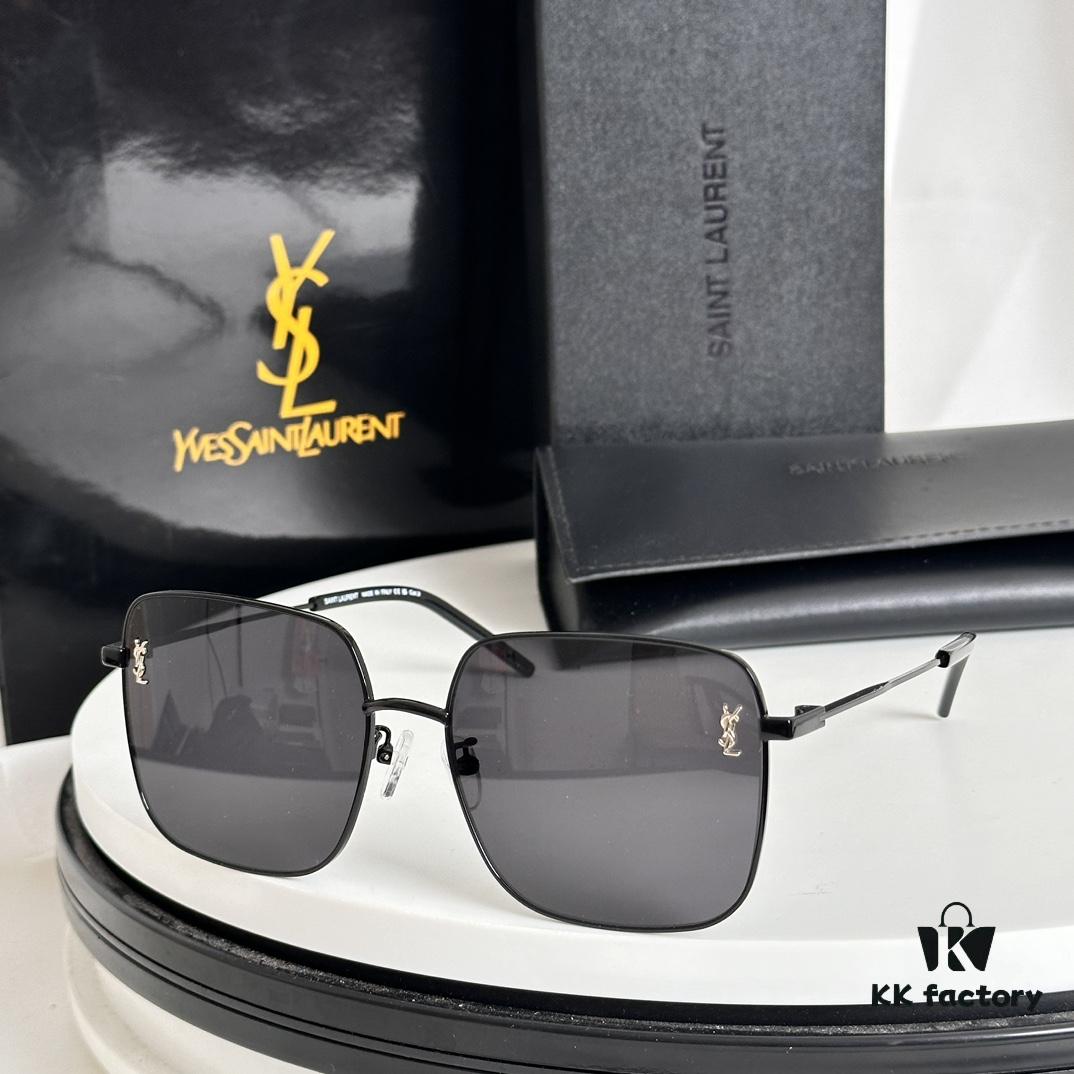6931ac1dccd8ab3d7afa06f3 Authentic SAINT LAURENT SL314 Size 58□18-140 YSL High-Quality Metal Square Fashion Sunglasses