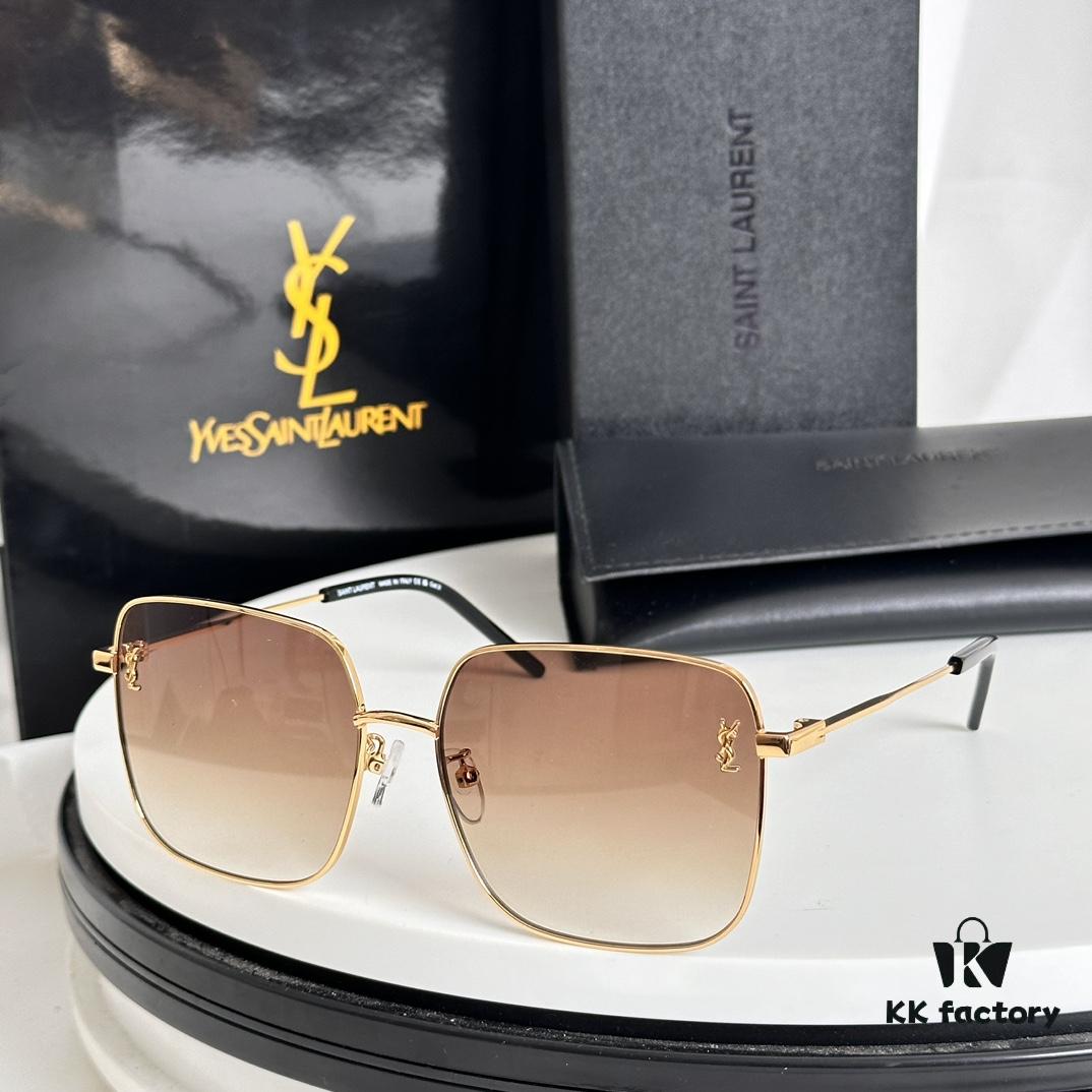 6931ac1dccd8ab3d7afa06f4 Authentic SAINT LAURENT SL314 Size 58□18-140 YSL High-Quality Metal Square Fashion Sunglasses