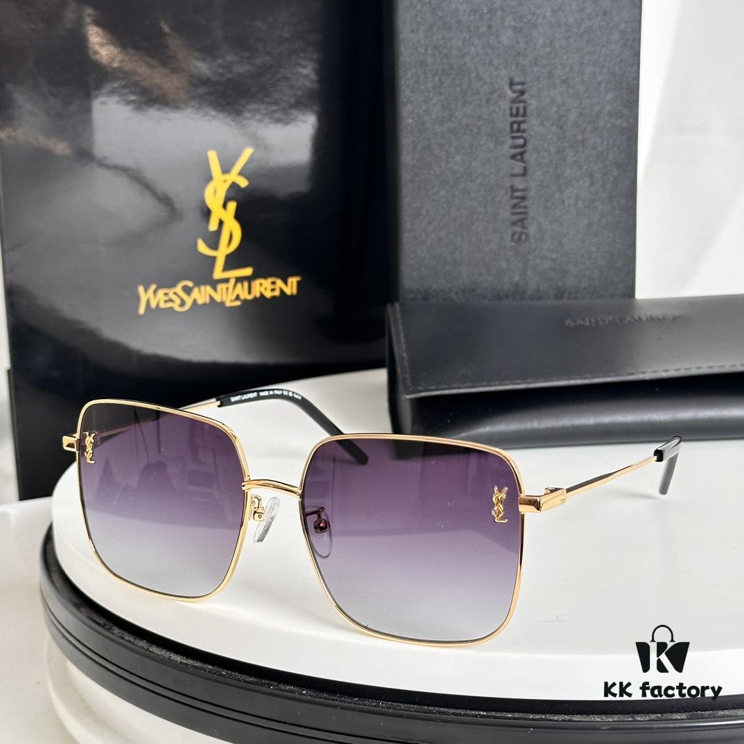 6931ac1dccd8ab3d7afa06f5 Authentic SAINT LAURENT SL314 Size 58□18-140 YSL High-Quality Metal Square Fashion Sunglasses